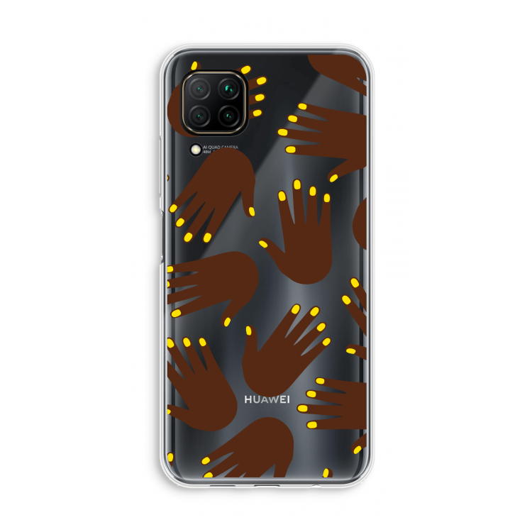 Hands dark: Huawei P40 Lite Transparant Hoesje