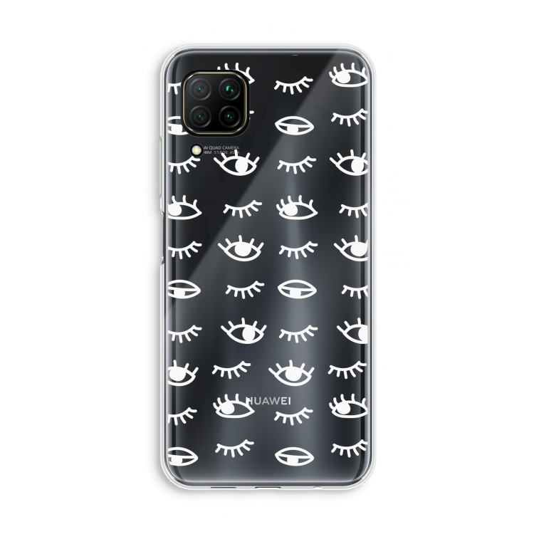 Eye pattern #3: Huawei P40 Lite Transparant Hoesje