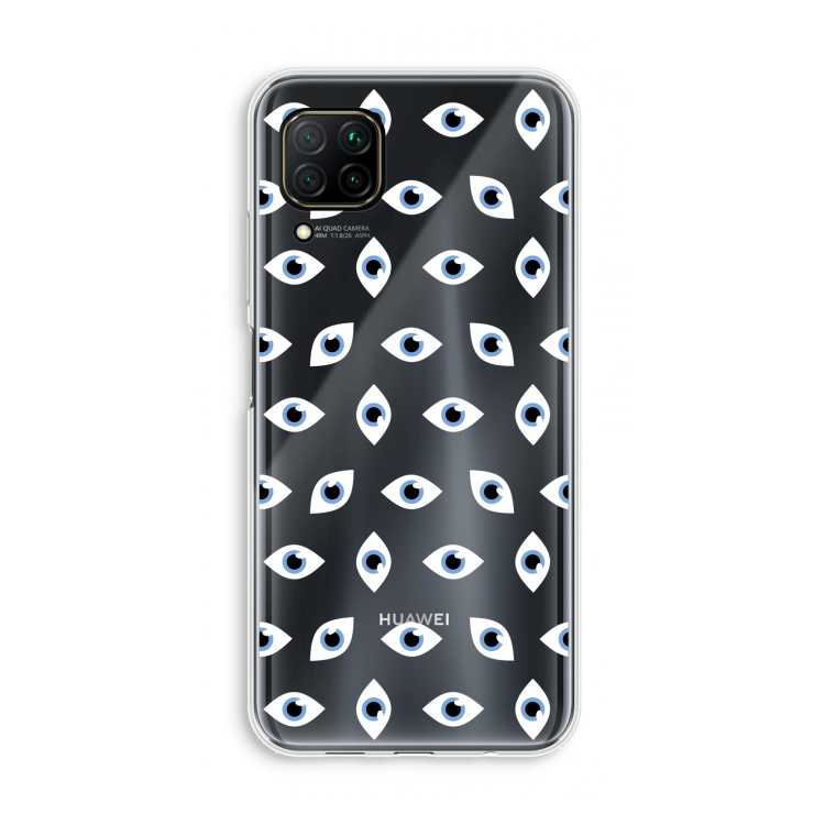 Eyes pattern: Huawei P40 Lite Transparant Hoesje