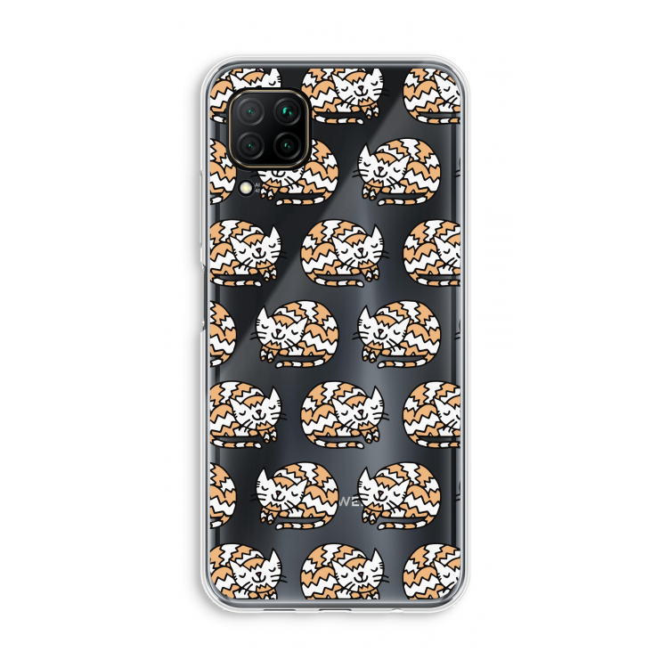 Slapende poes: Huawei P40 Lite Transparant Hoesje
