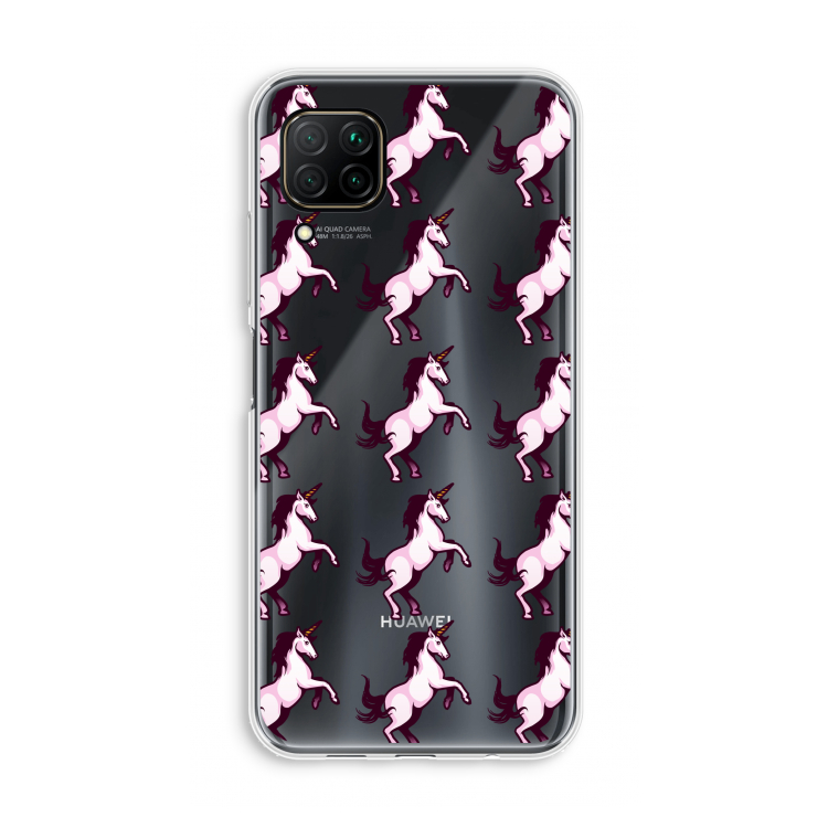 Musketon Unicorn: Huawei P40 Lite Transparant Hoesje