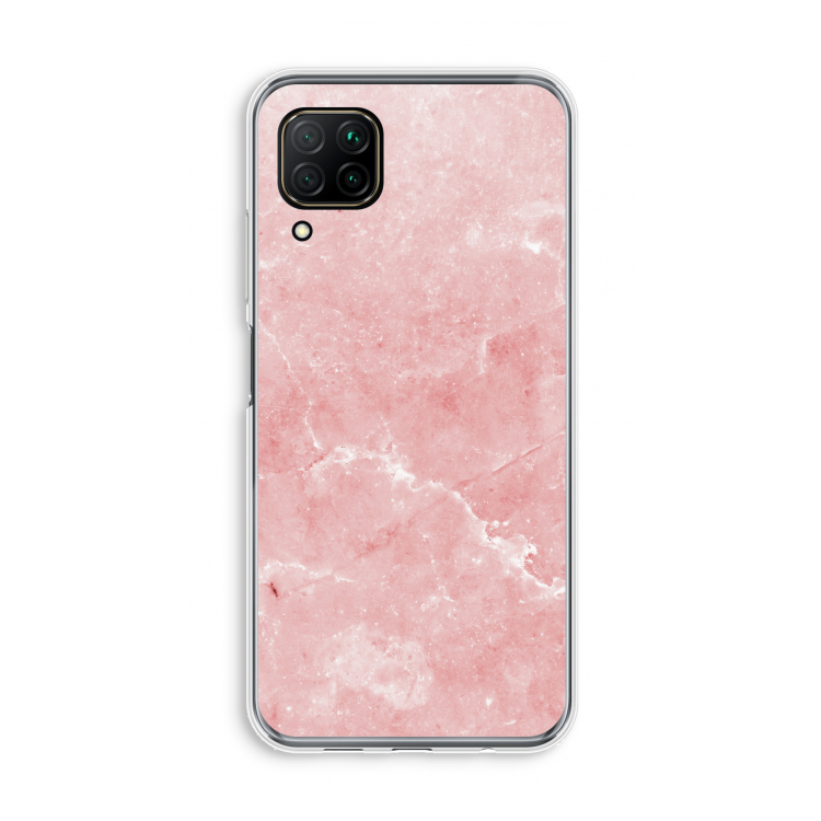 Roze marmer: Huawei P40 Lite Transparant Hoesje