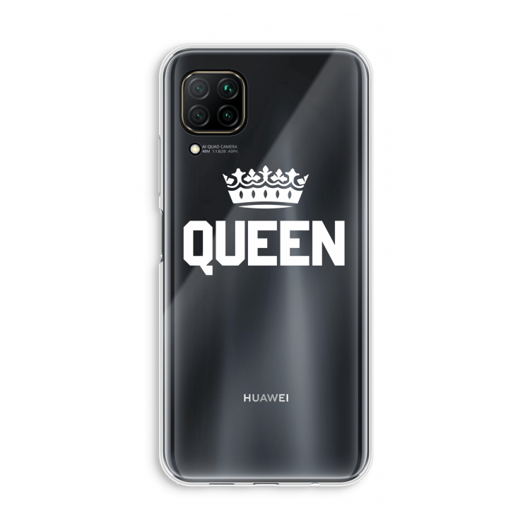 Queen zwart: Huawei P40 Lite Transparant Hoesje