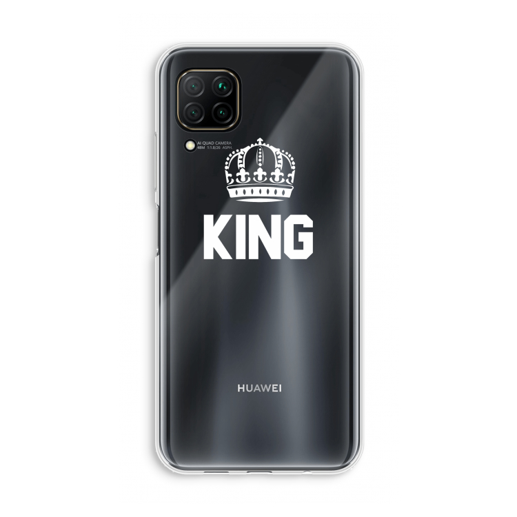 King zwart: Huawei P40 Lite Transparant Hoesje