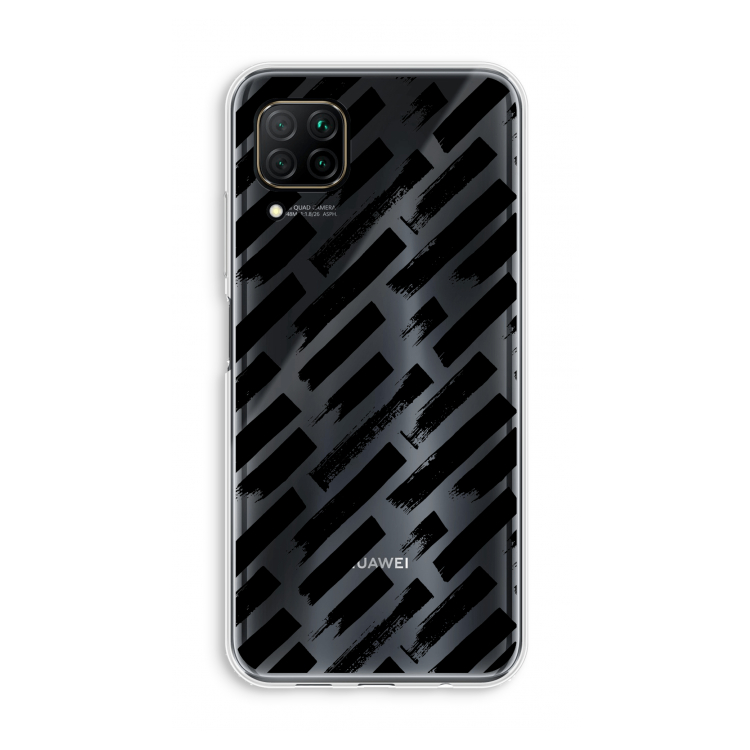 Zwarte vegen: Huawei P40 Lite Transparant Hoesje