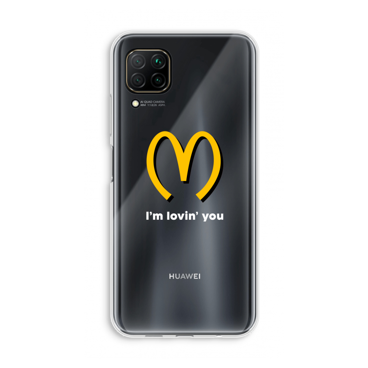 I'm lovin' you: Huawei P40 Lite Transparant Hoesje