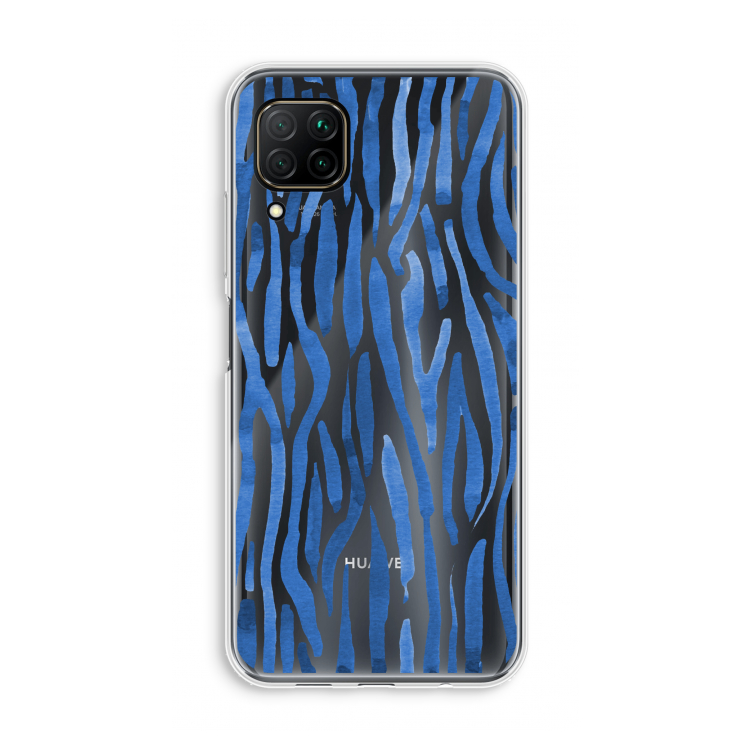 Blauwe nerven: Huawei P40 Lite Transparant Hoesje