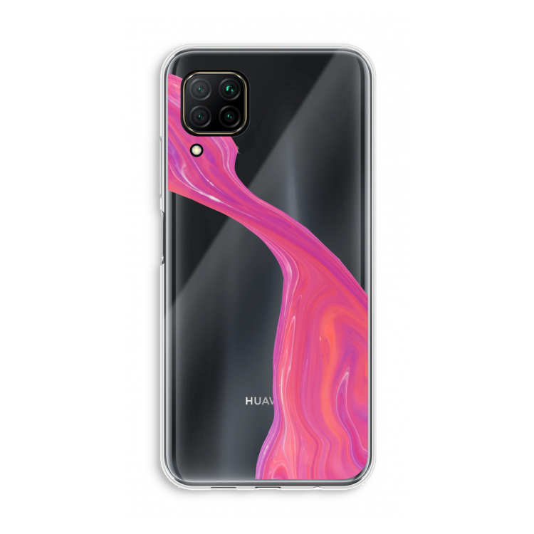 Paarse stroom: Huawei P40 Lite Transparant Hoesje