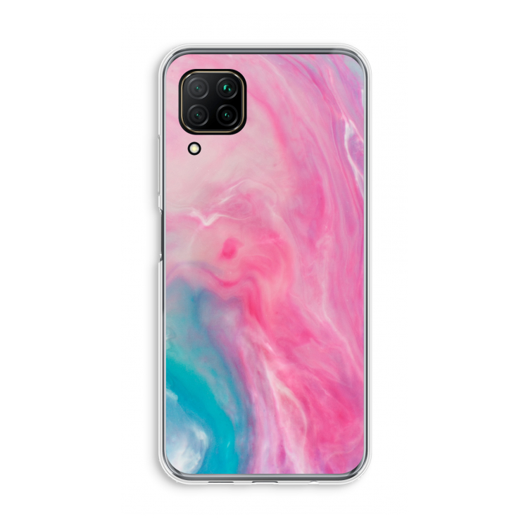 Roze explosie: Huawei P40 Lite Transparant Hoesje