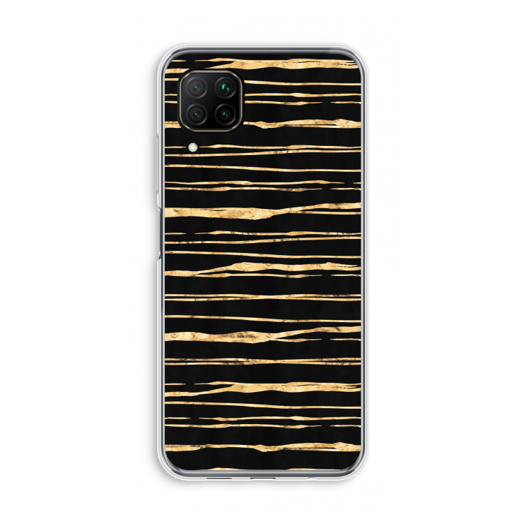 Gouden strepen: Huawei P40 Lite Transparant Hoesje