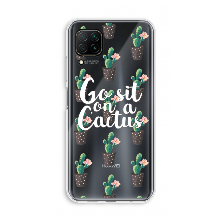 Cactus quote: Huawei P40 Lite Transparant Hoesje