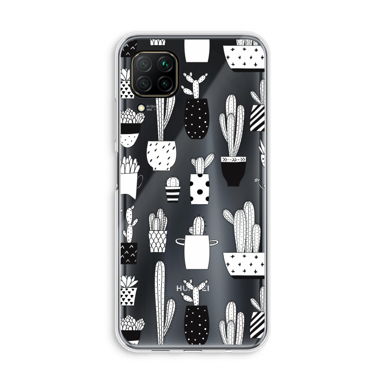 Cactusmotief: Huawei P40 Lite Transparant Hoesje