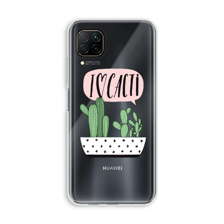 I love cacti: Huawei P40 Lite Transparant Hoesje