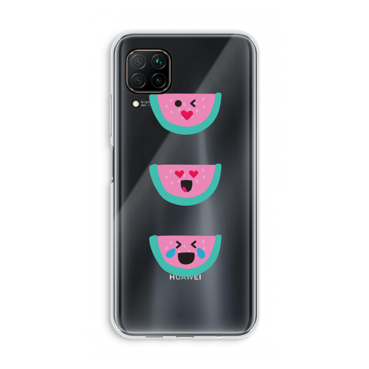 Smiley watermeloen: Huawei P40 Lite Transparant Hoesje