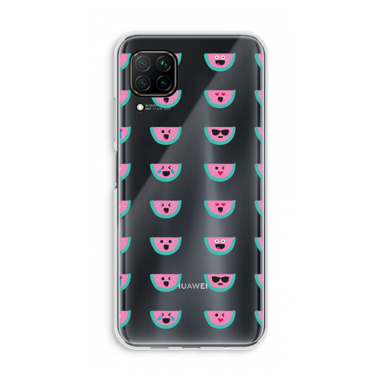 Smiley watermeloenprint: Huawei P40 Lite Transparant Hoesje