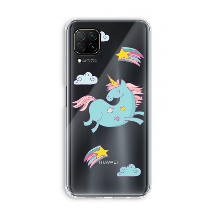 Vliegende eenhoorn: Huawei P40 Lite Transparant Hoesje