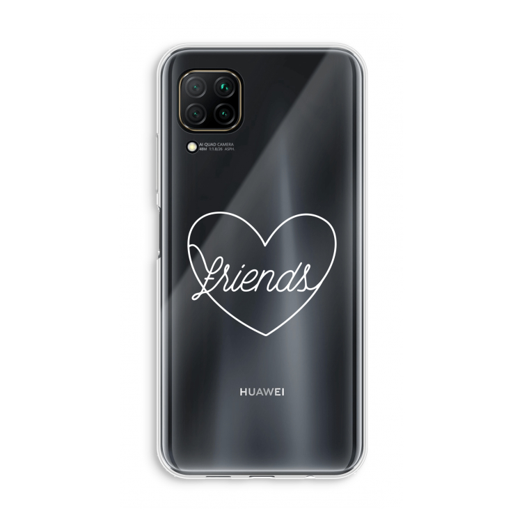 Friends heart pastel: Huawei P40 Lite Transparant Hoesje