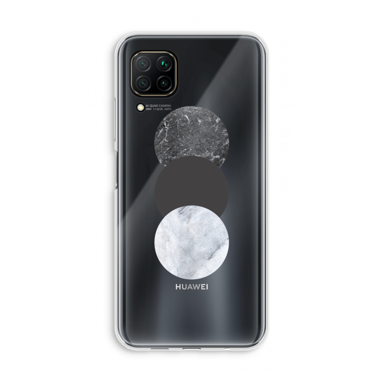 Marmeren cirkels: Huawei P40 Lite Transparant Hoesje