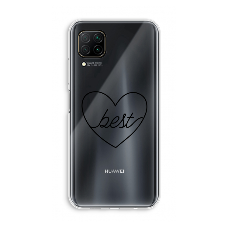 Best heart black: Huawei P40 Lite Transparant Hoesje