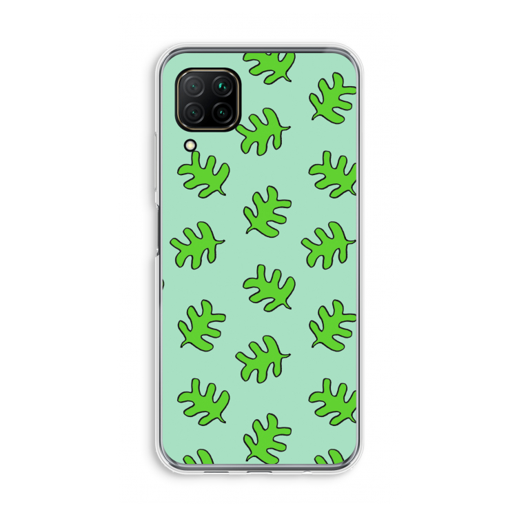 Groene blaadjes: Huawei P40 Lite Transparant Hoesje
