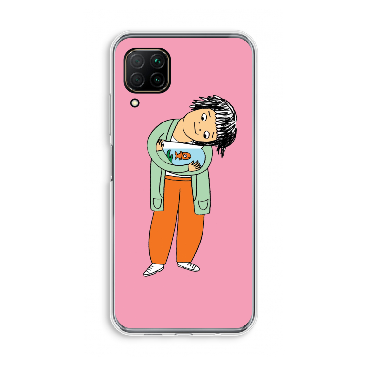 Visknuffel: Huawei P40 Lite Transparant Hoesje