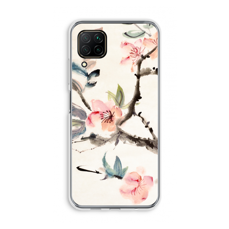 Japanse bloemen: Huawei P40 Lite Transparant Hoesje