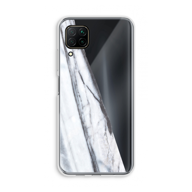 Gestreepte marmer: Huawei P40 Lite Transparant Hoesje