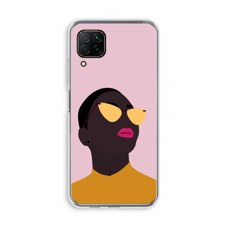 Yellow glasses: Huawei P40 Lite Transparant Hoesje