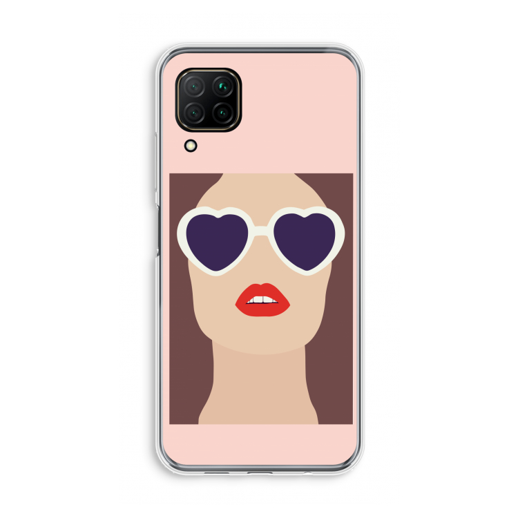 Red lips: Huawei P40 Lite Transparant Hoesje