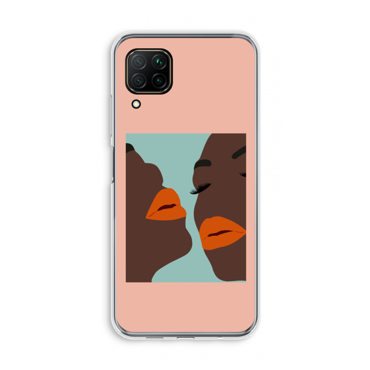 Orange lips: Huawei P40 Lite Transparant Hoesje