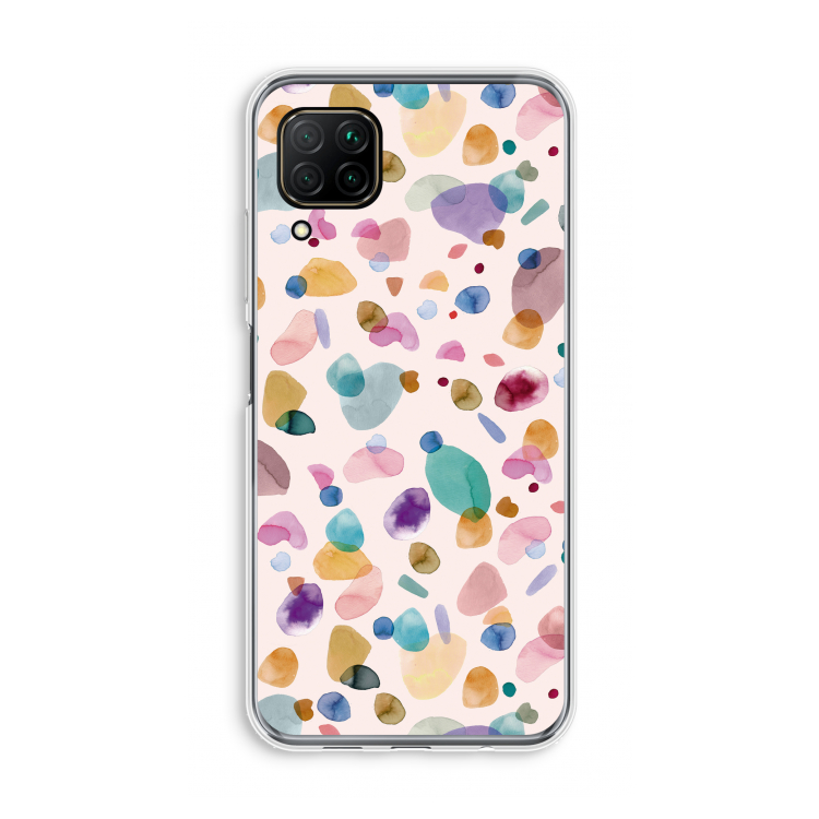 Terrazzo Memphis Pink: Huawei P40 Lite Transparant Hoesje