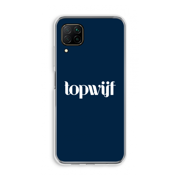Topwijf Navy: Huawei P40 Lite Transparant Hoesje