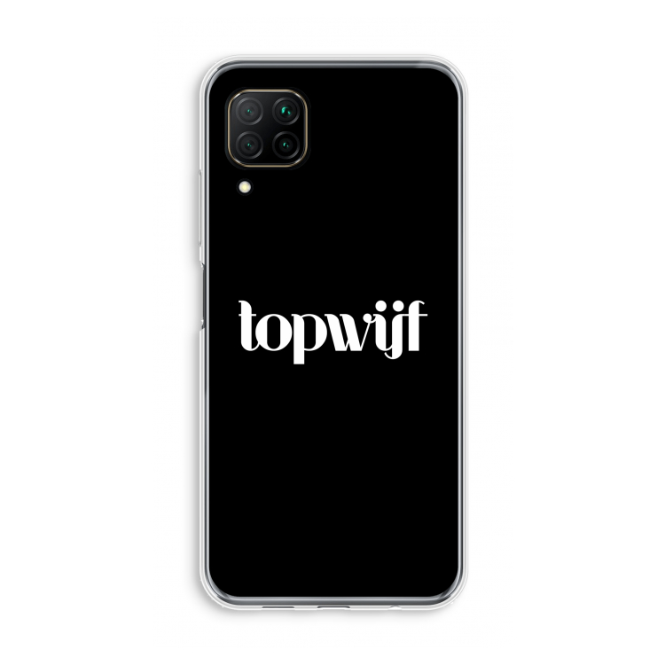 Topwijf Zwart: Huawei P40 Lite Transparant Hoesje