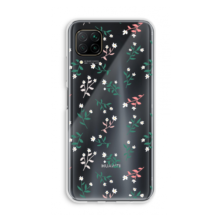 Small white flowers: Huawei P40 Lite Transparant Hoesje