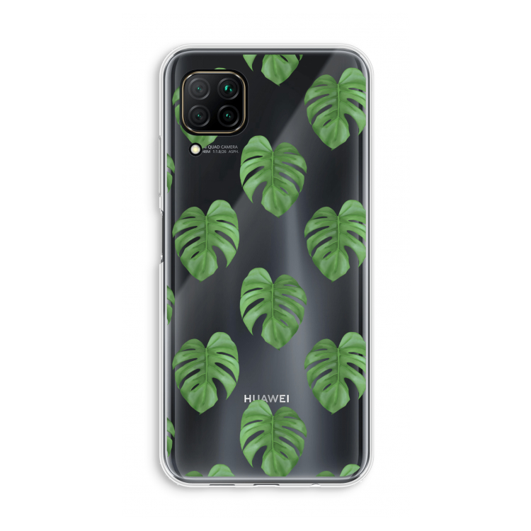 Monstera leaves: Huawei P40 Lite Transparant Hoesje