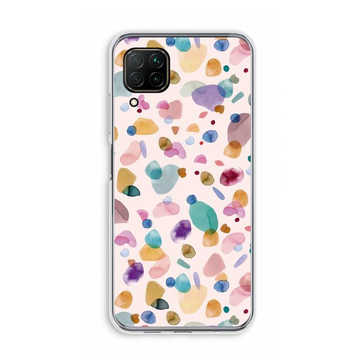 Terrazzo Memphis Pink: Huawei P40 Lite Transparant Hoesje