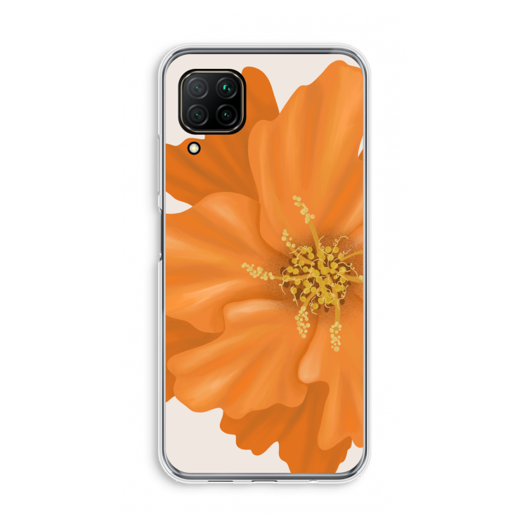 Orange Ellila flower: Huawei P40 Lite Transparant Hoesje