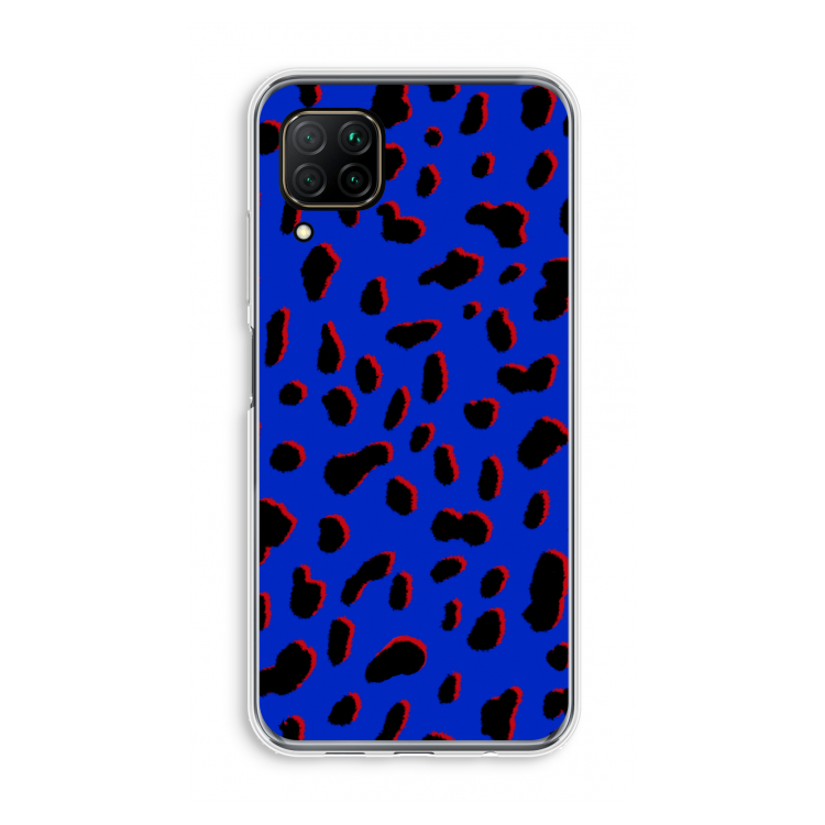 Blue Leopard: Huawei P40 Lite Transparant Hoesje
