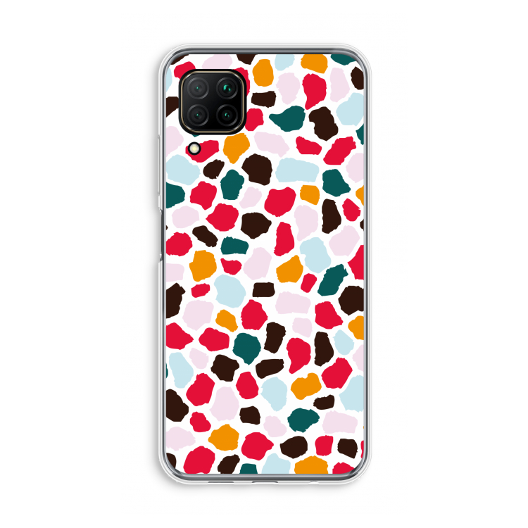 Colored Giraffe: Huawei P40 Lite Transparant Hoesje