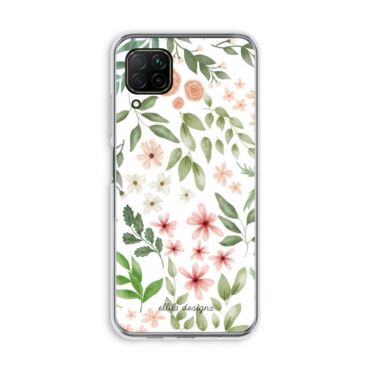 Botanical sweet flower heaven: Huawei P40 Lite Transparant Hoesje