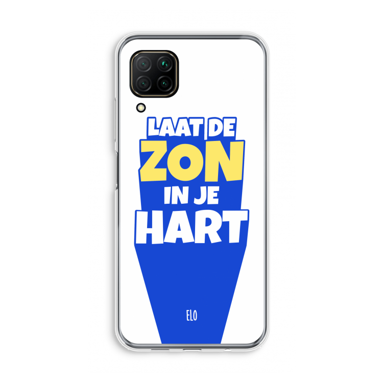 Laat de zon in je hart: Huawei P40 Lite Transparant Hoesje