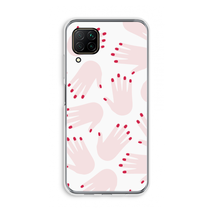 Hands pink: Huawei P40 Lite Transparant Hoesje