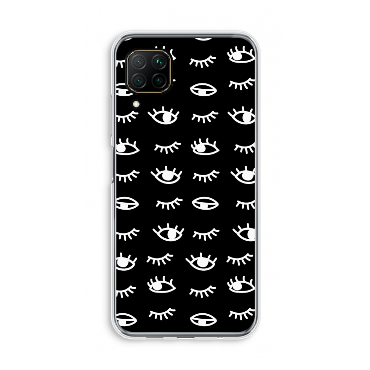 Eye pattern #3: Huawei P40 Lite Transparant Hoesje