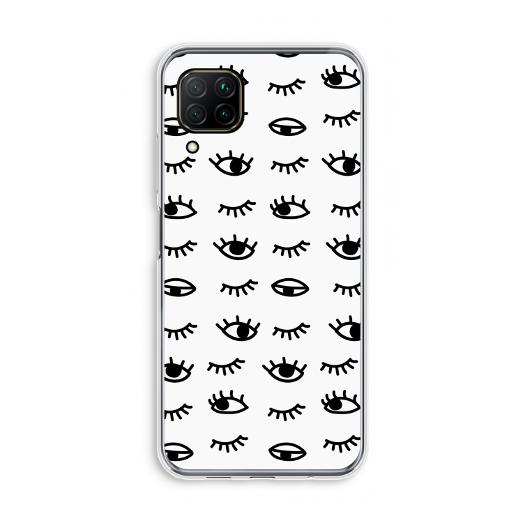 Eye pattern #2: Huawei P40 Lite Transparant Hoesje