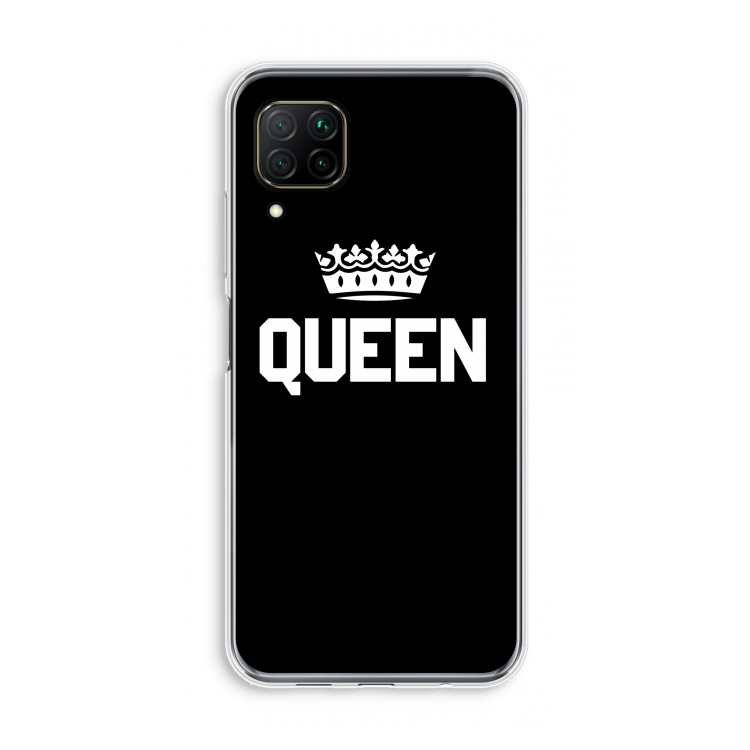 Queen zwart: Huawei P40 Lite Transparant Hoesje
