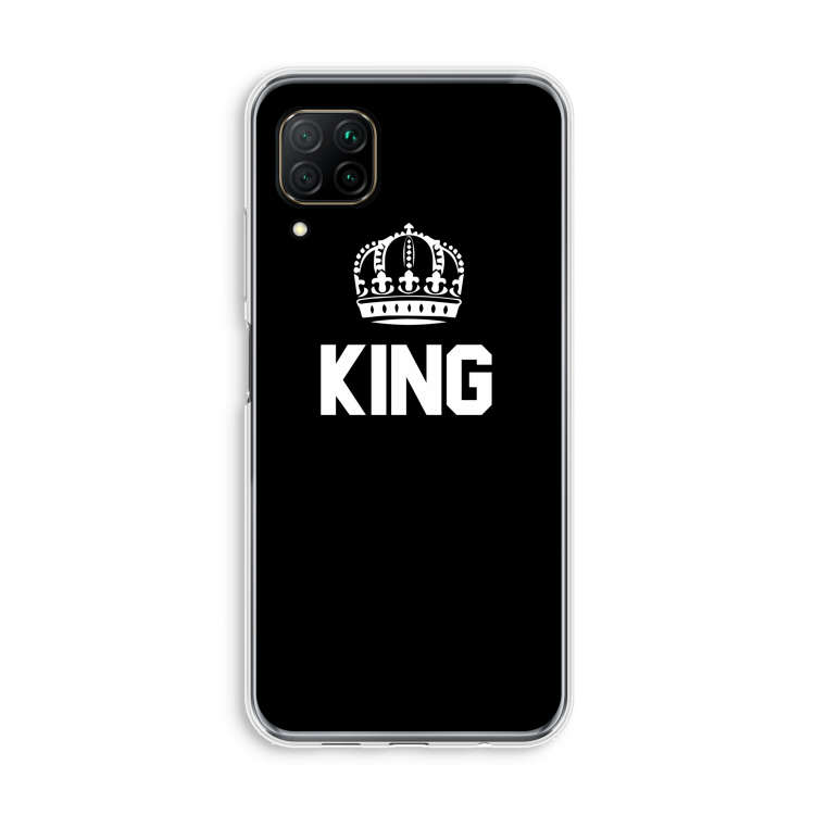 King zwart: Huawei P40 Lite Transparant Hoesje