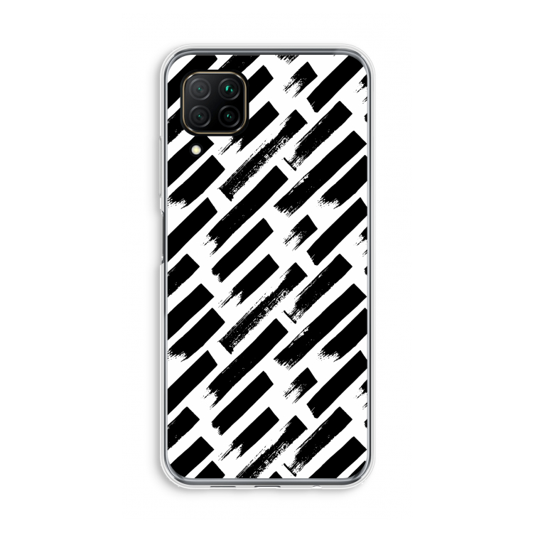 Zwarte vegen: Huawei P40 Lite Transparant Hoesje