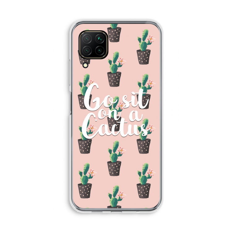 Cactus quote: Huawei P40 Lite Transparant Hoesje