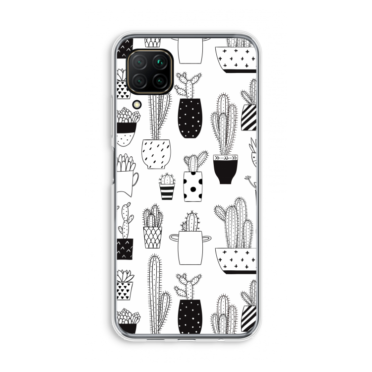 Cactusmotief: Huawei P40 Lite Transparant Hoesje