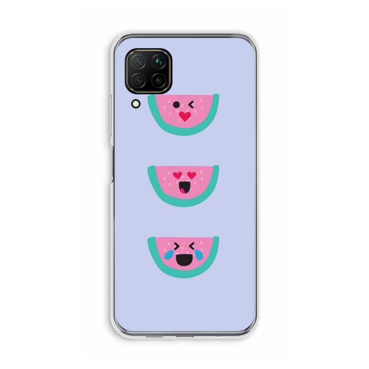 Smiley watermeloen: Huawei P40 Lite Transparant Hoesje